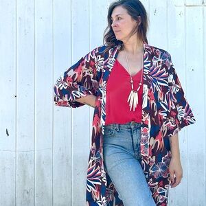 Floral Kimono Cover-Up - Multicolor